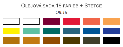 Sada olejových farieb Royal Langnickel 18ks 12ml